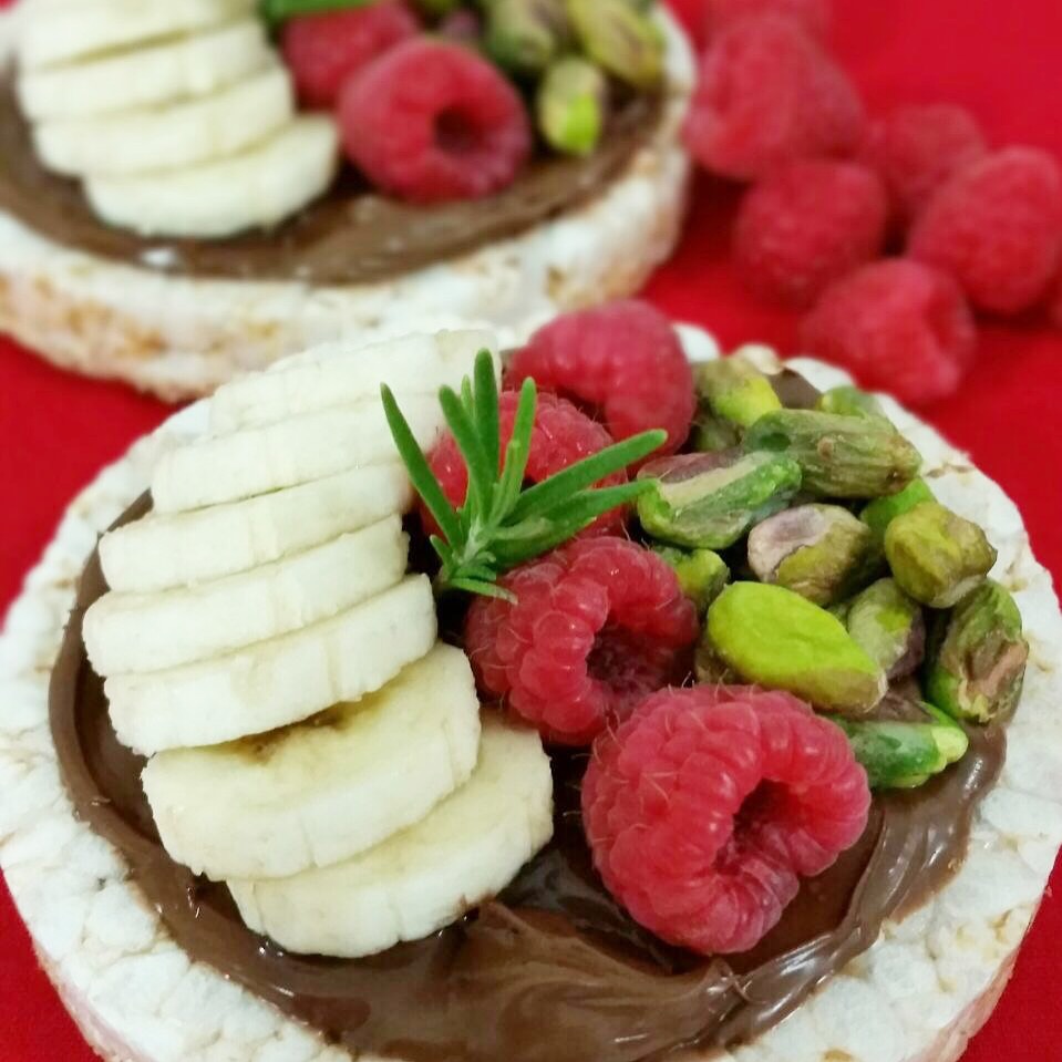 Nutella Garden Rice Cakes