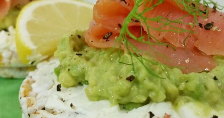 Quinoa Cake with Salmon and Cream Cheese