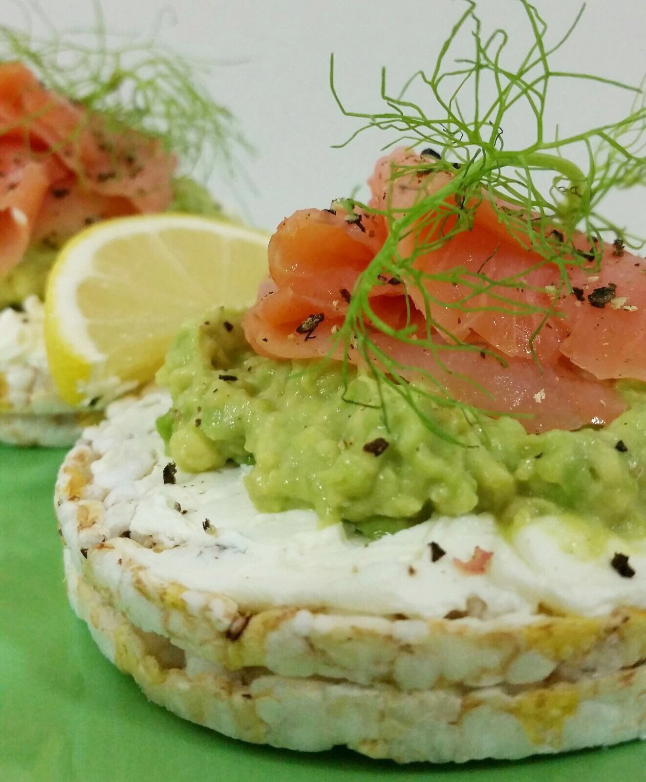 Quinoa Cake with Salmon and Cream Cheese